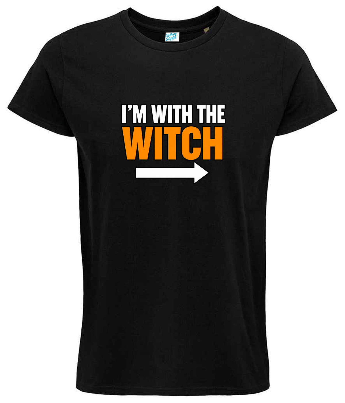 I'm With the Witch Funny Halloween Graphic T-Shirt