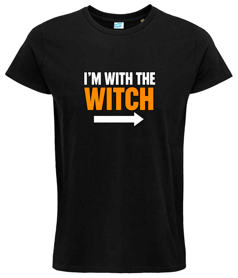 I'm With the Witch Funny Halloween Graphic T-Shirt