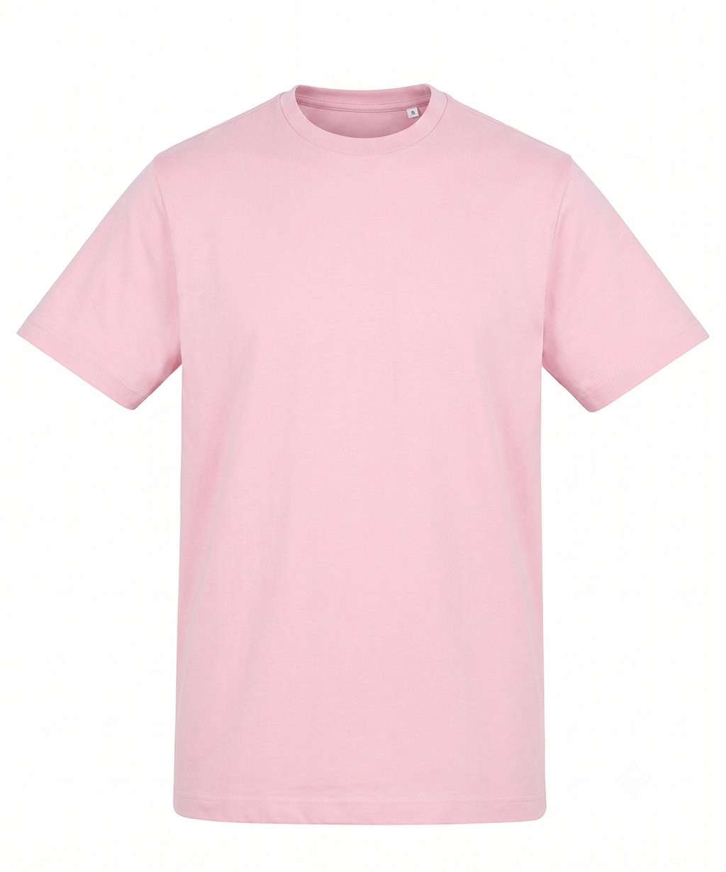 Plain pink t-shirt on a white background
