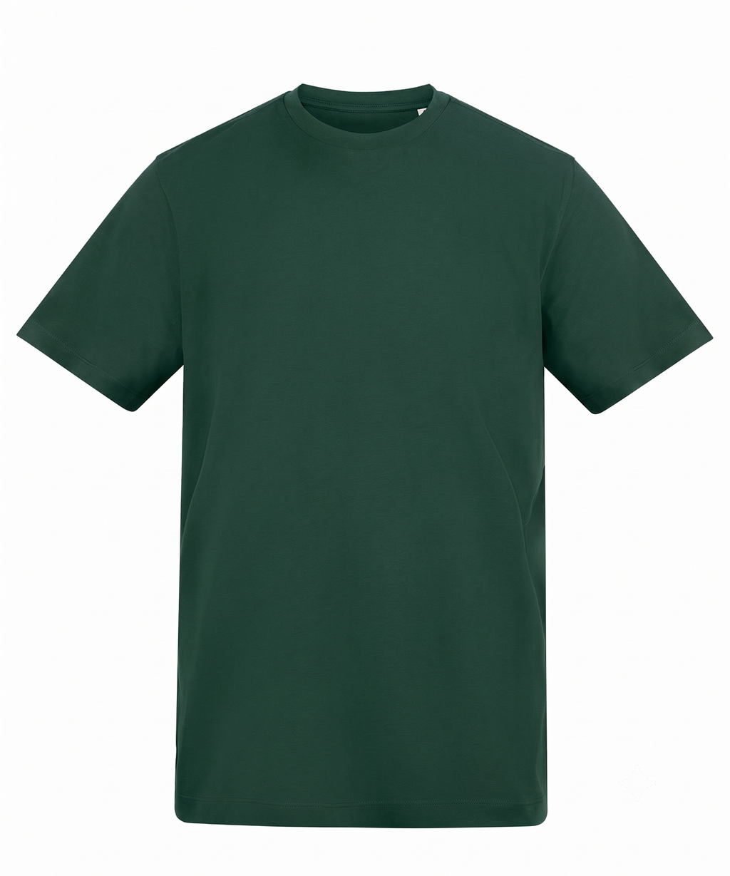 Green t-shirt on a white background