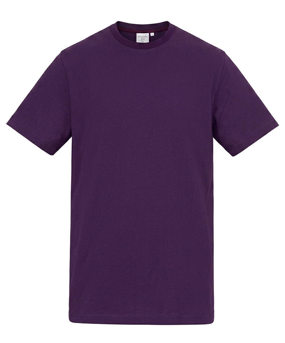 Purple t-shirt on a white background