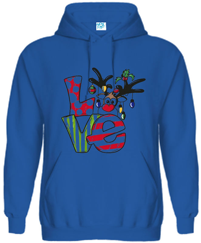 Christmas Themed Love Graphic Hoodies
