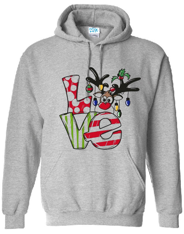 Christmas Themed Love Graphic Hoodies
