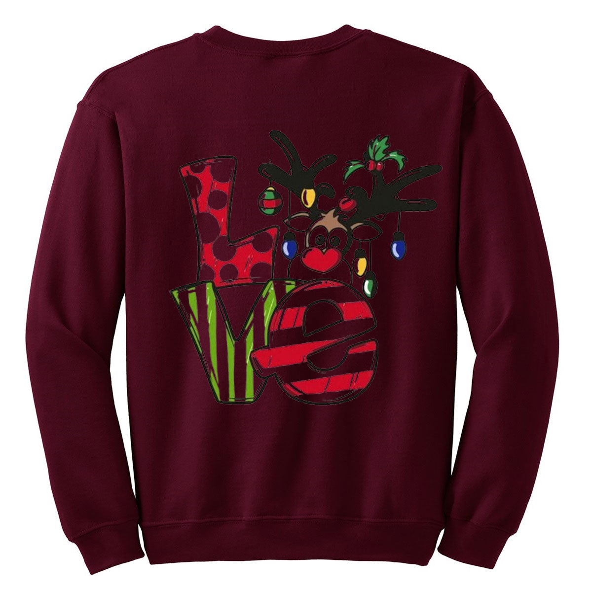 Christmas Themed Love Graphic Jumper