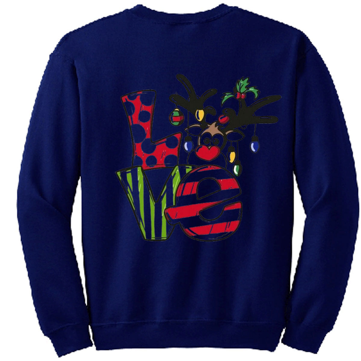 Christmas Themed Love Graphic Jumper