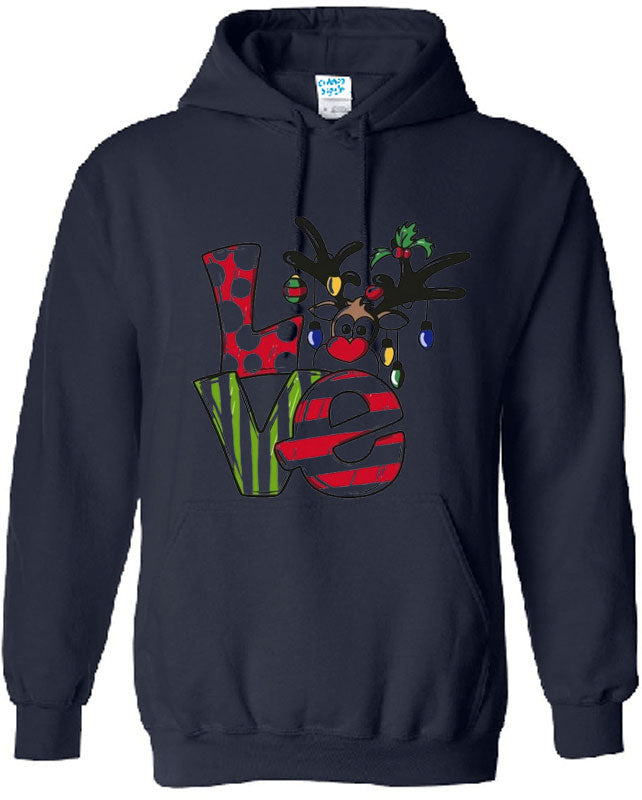 Christmas Themed Love Graphic Hoodies