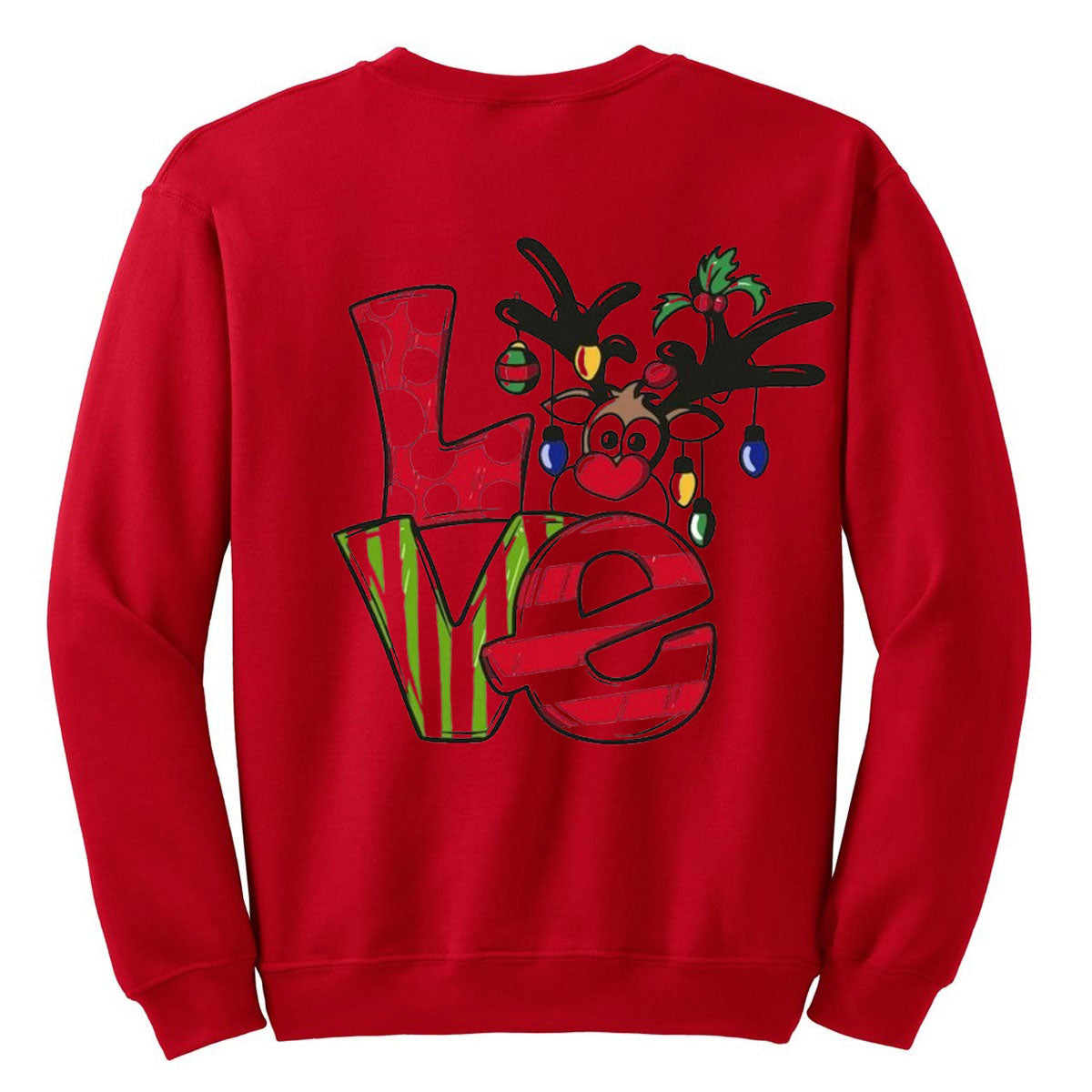 Christmas Themed Love Graphic Jumper