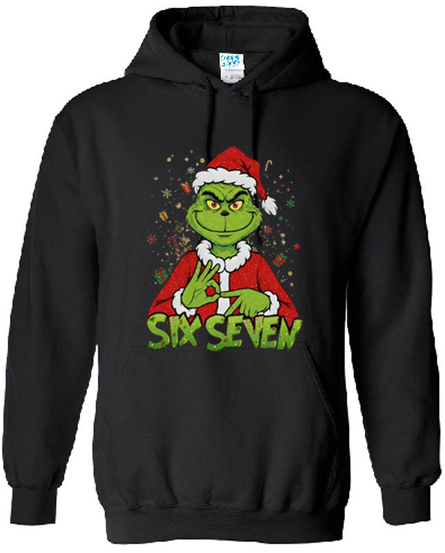Funny Grinch Christmas Hoodies | Six Seven Santa Xmas Tee | Unisex Holiday Top