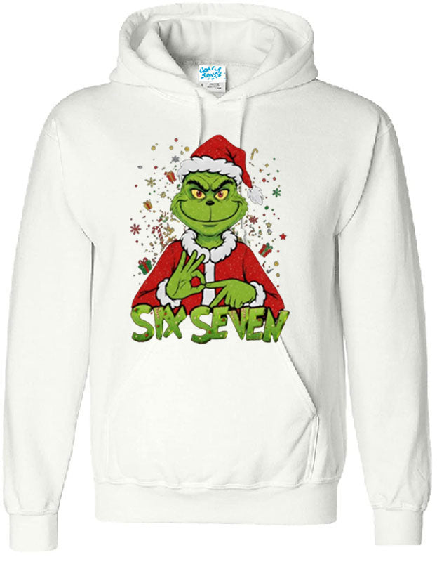 Funny Grinch Christmas Hoodies | Six Seven Santa Xmas Tee | Unisex Holiday Top