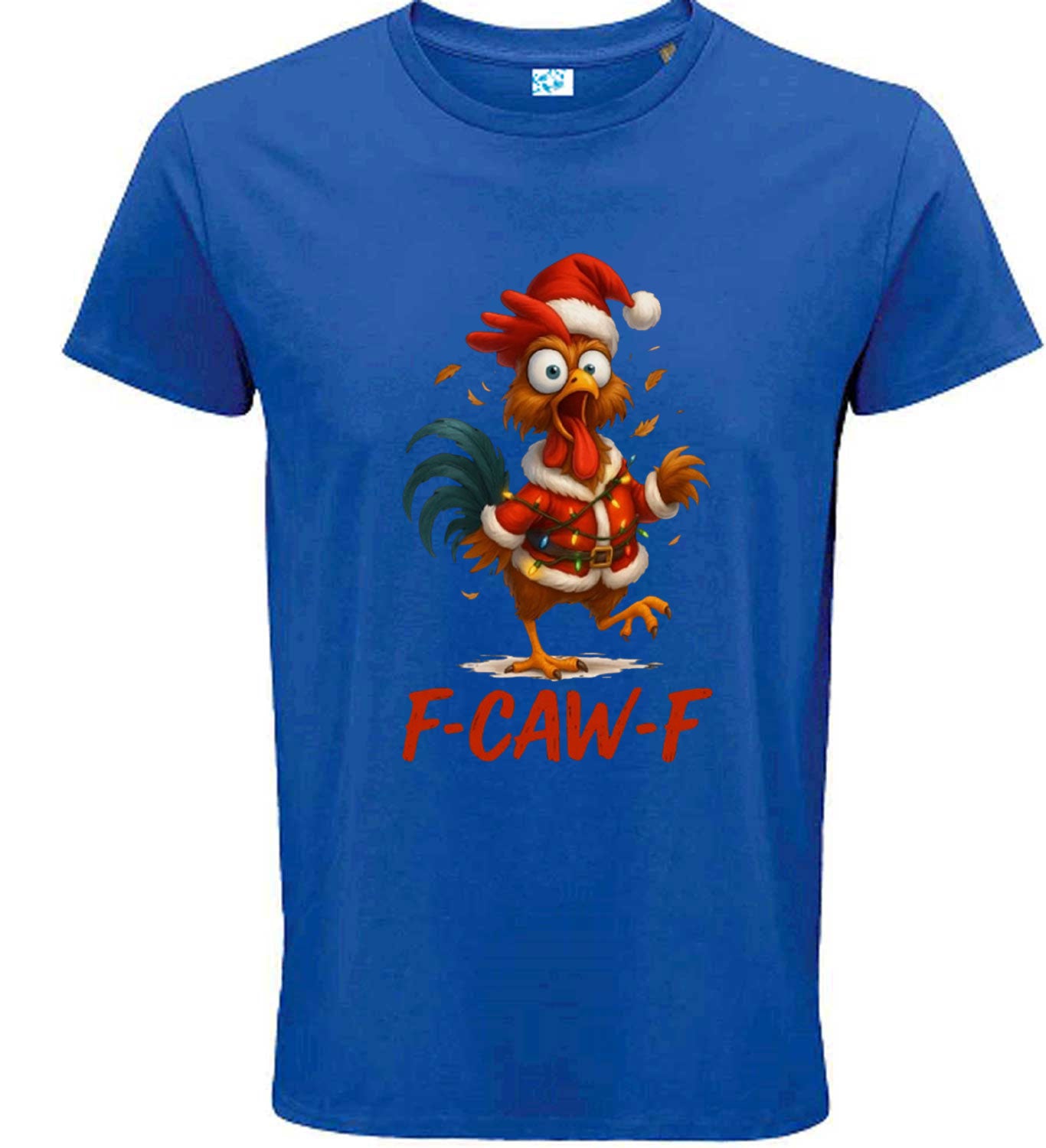 Christmas Funny Chicken F CAW F T-Shirt Santa Hat Unisex T Shirt