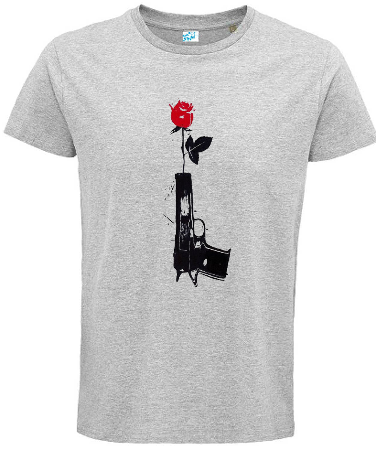 Rose & Shadow Silhouette Graphic T-Shirt – Artistic Symbolism Regular Fit Tee