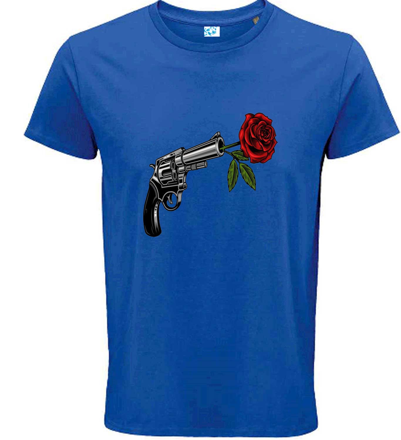 Rose & Revolver Symbolic Art Graphic T-Shirt – Bold Conceptual Regular Fit Tee