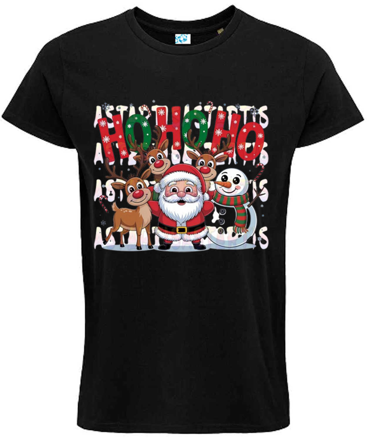 Ho Ho Christmas Graphic Print T Shirt