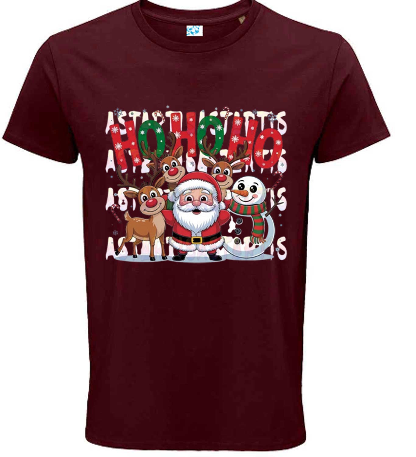 Ho Ho Christmas Graphic Print T Shirt
