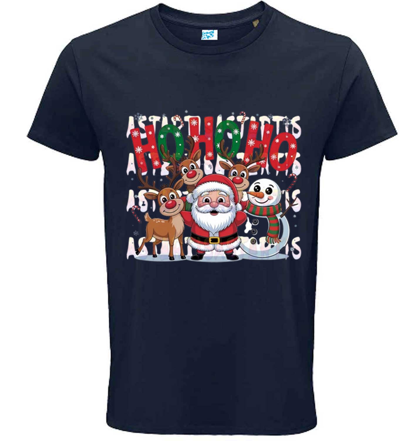 Ho Ho Christmas Graphic Print T Shirt