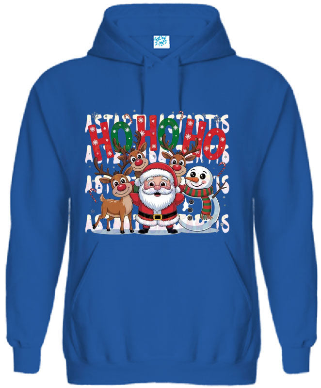 Ho Ho Christmas Graphic Print Hoodies