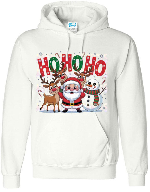 Ho Ho Christmas Graphic Print Hoodies