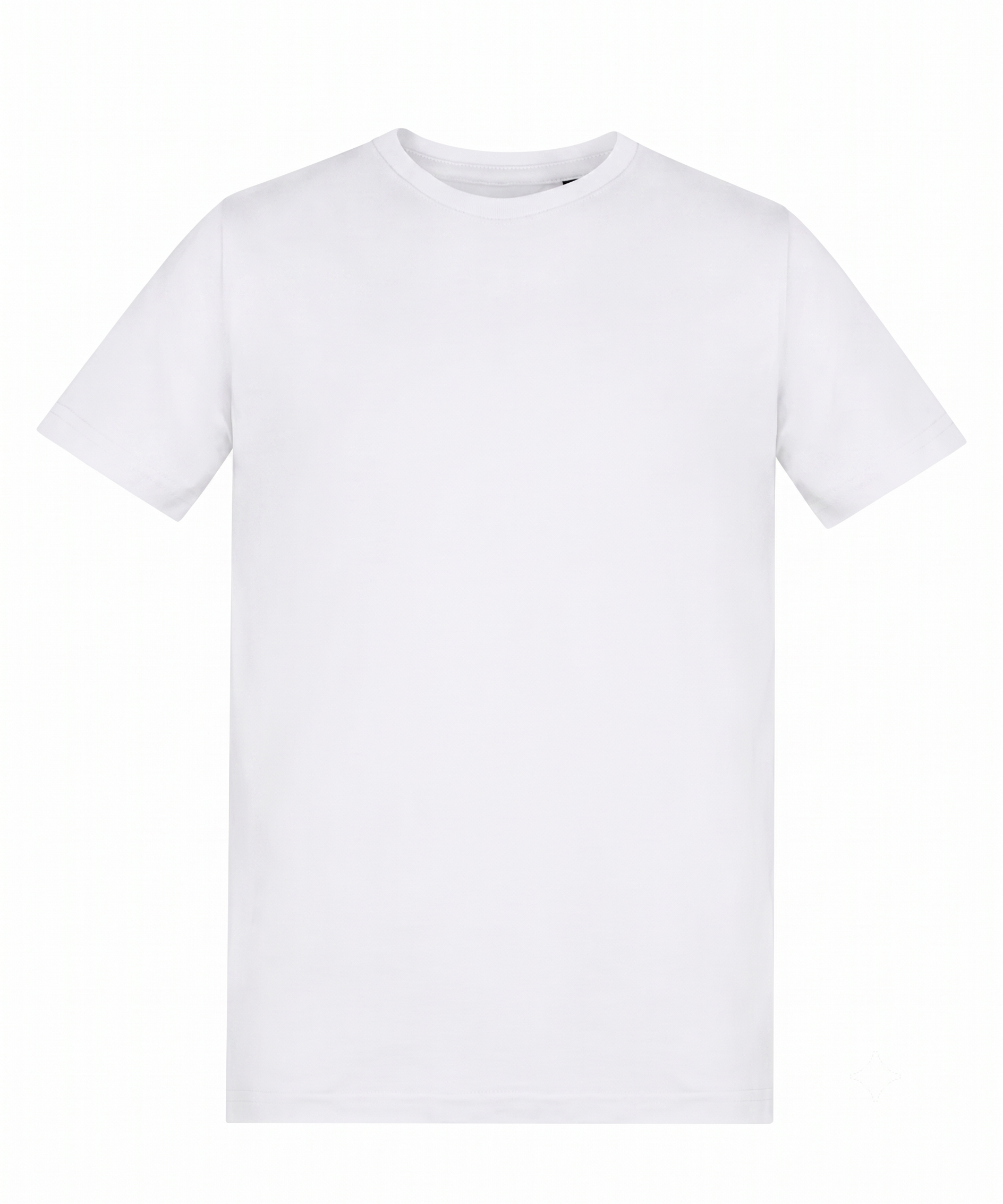 Plain white t-shirt on a white background