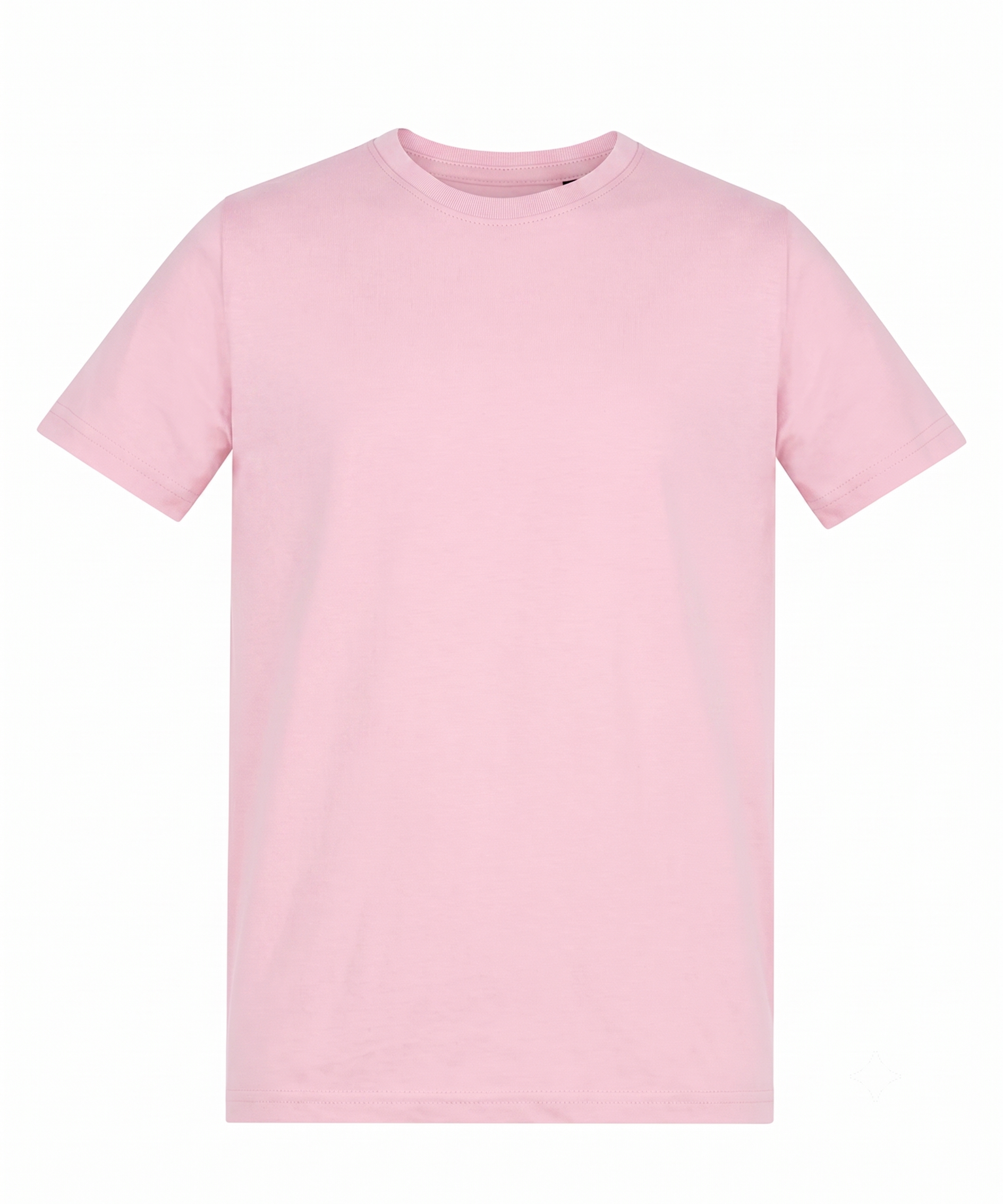 Plain pink t-shirt on a white background