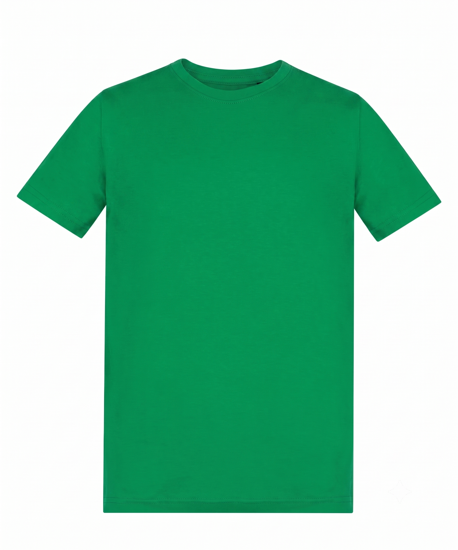 Green t-shirt on a white background