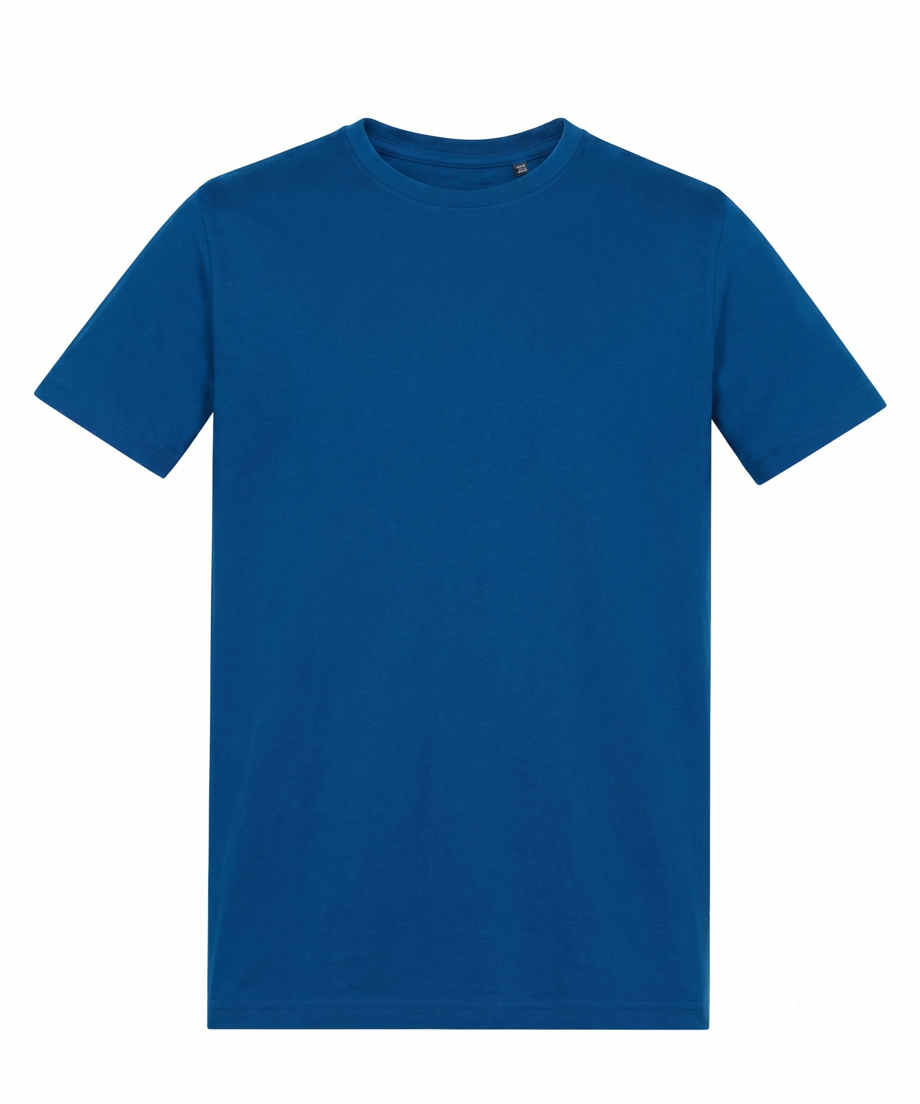 Plain blue t-shirt on a white background