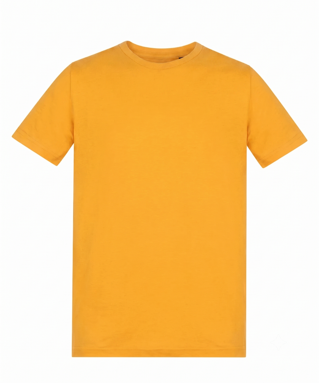 Yellow t-shirt on a white background