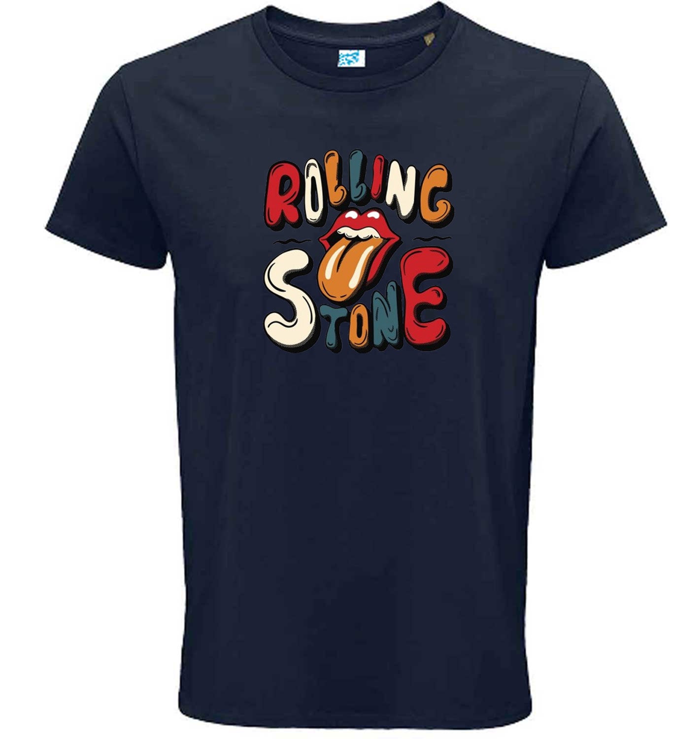 RS Vibrant Retro Multicolour Print, Classic Rock Style T shirt