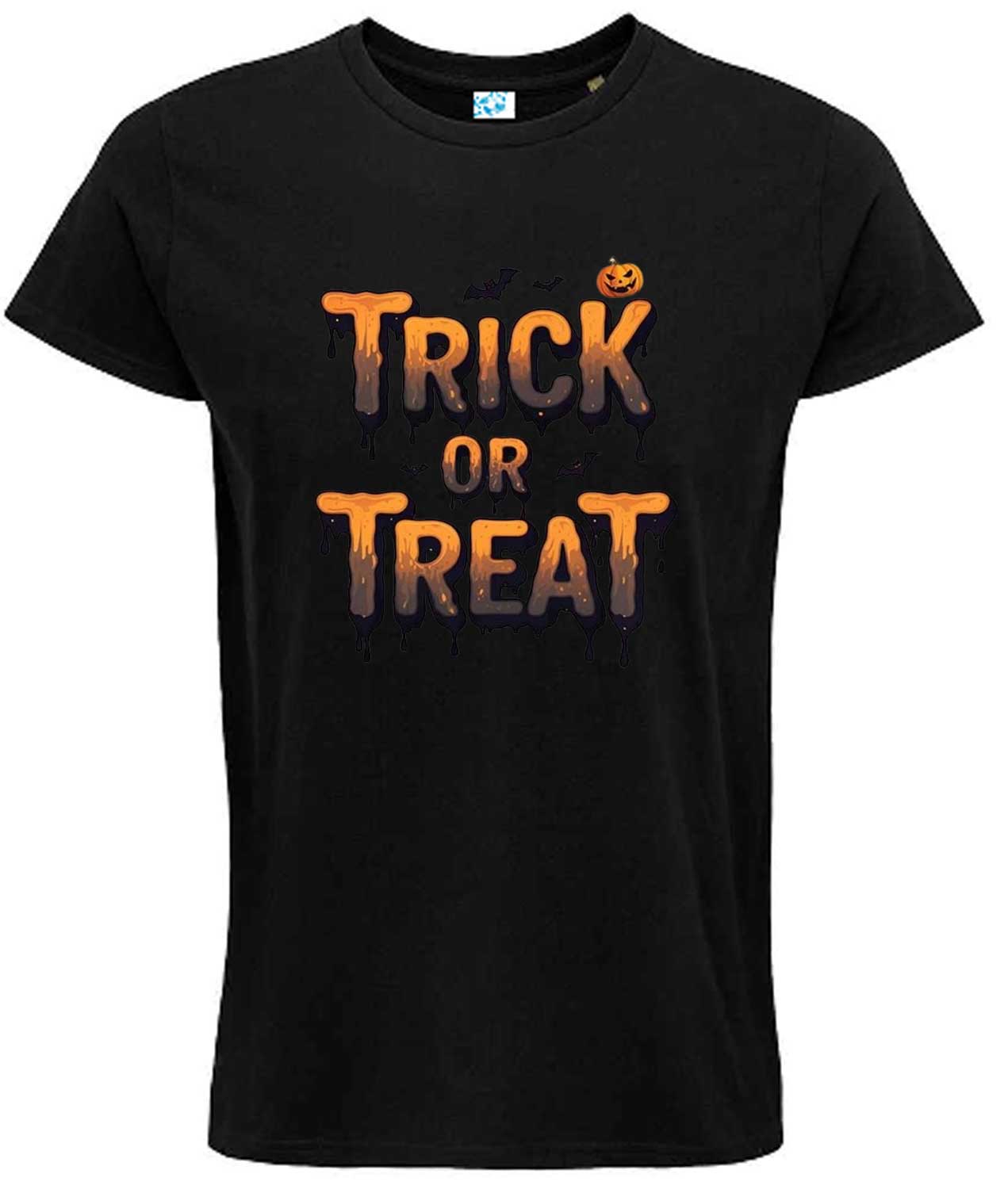 Halloween Trick or Treat T-Shirt, Unisex Cotton Graphic Tee