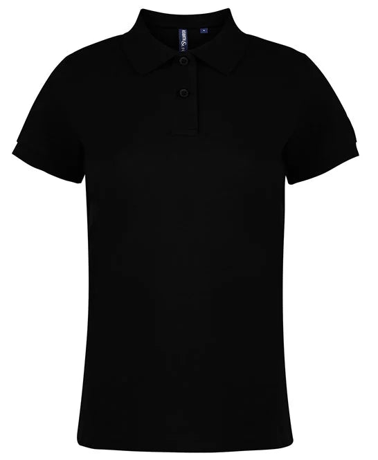 Black women's performance polo shirt