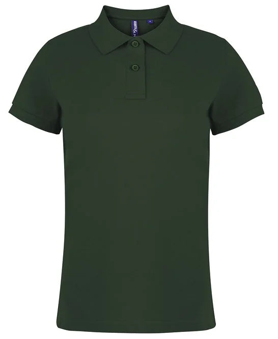 Bottle Green women's performance polo shirt