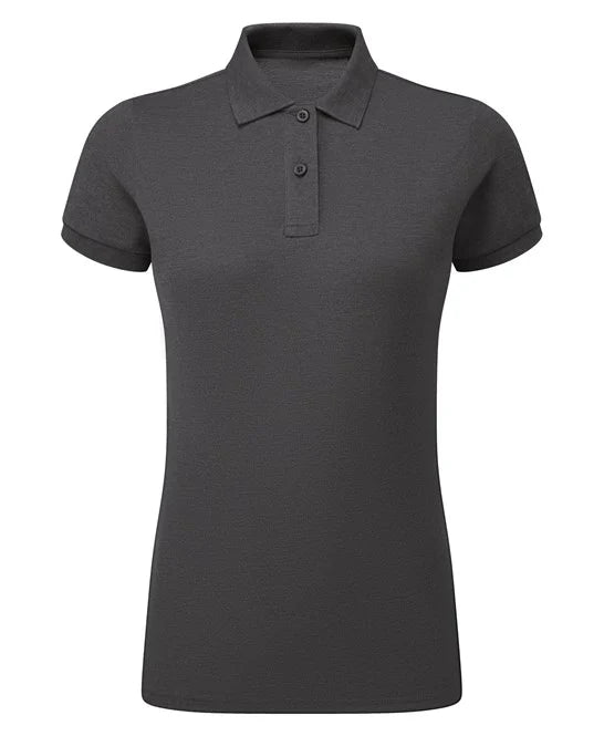 Charcoal women's performance polo shirt