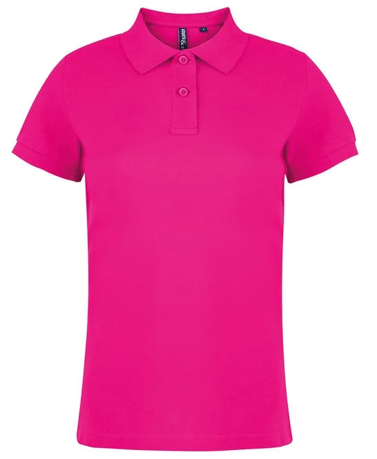 Hot Pink women's performance polo shirt