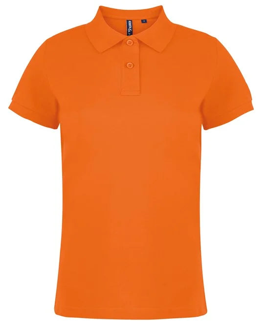 Orange women's performance polo shirt