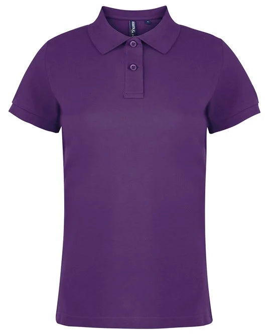 Purple women's performance polo shirt