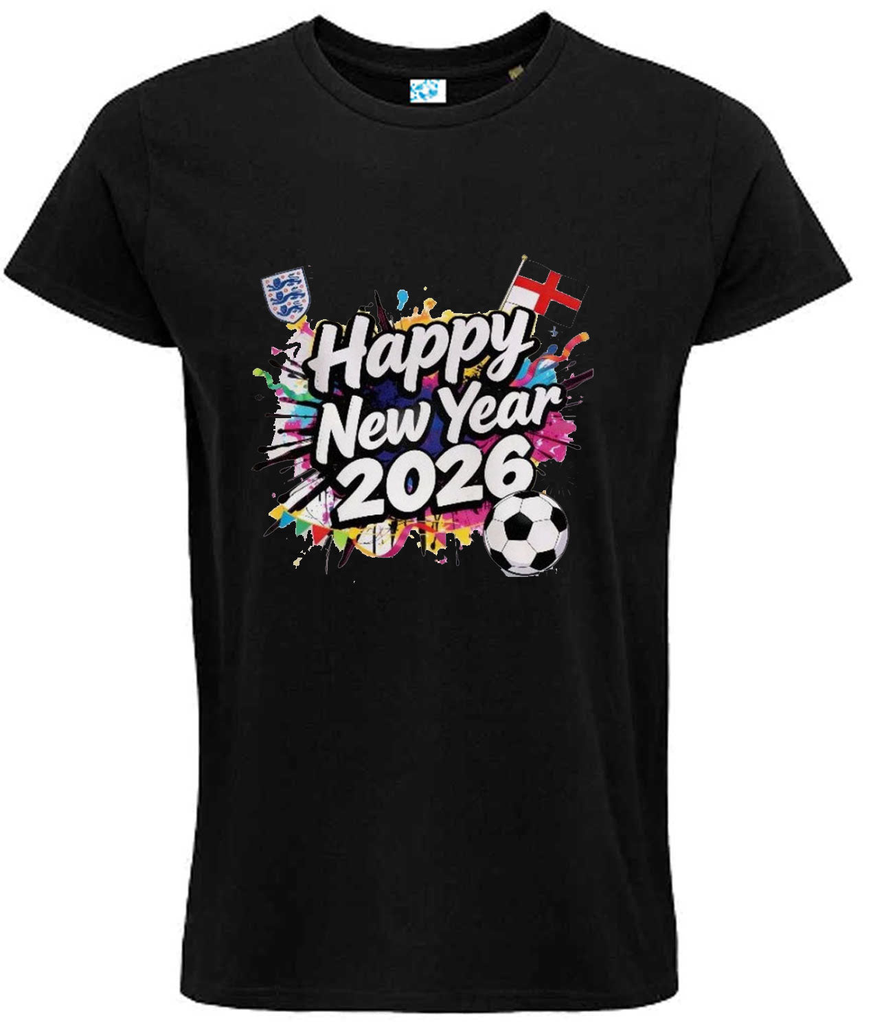 Happy New Year 2026 England Football Celebration Graphic T-Shirt