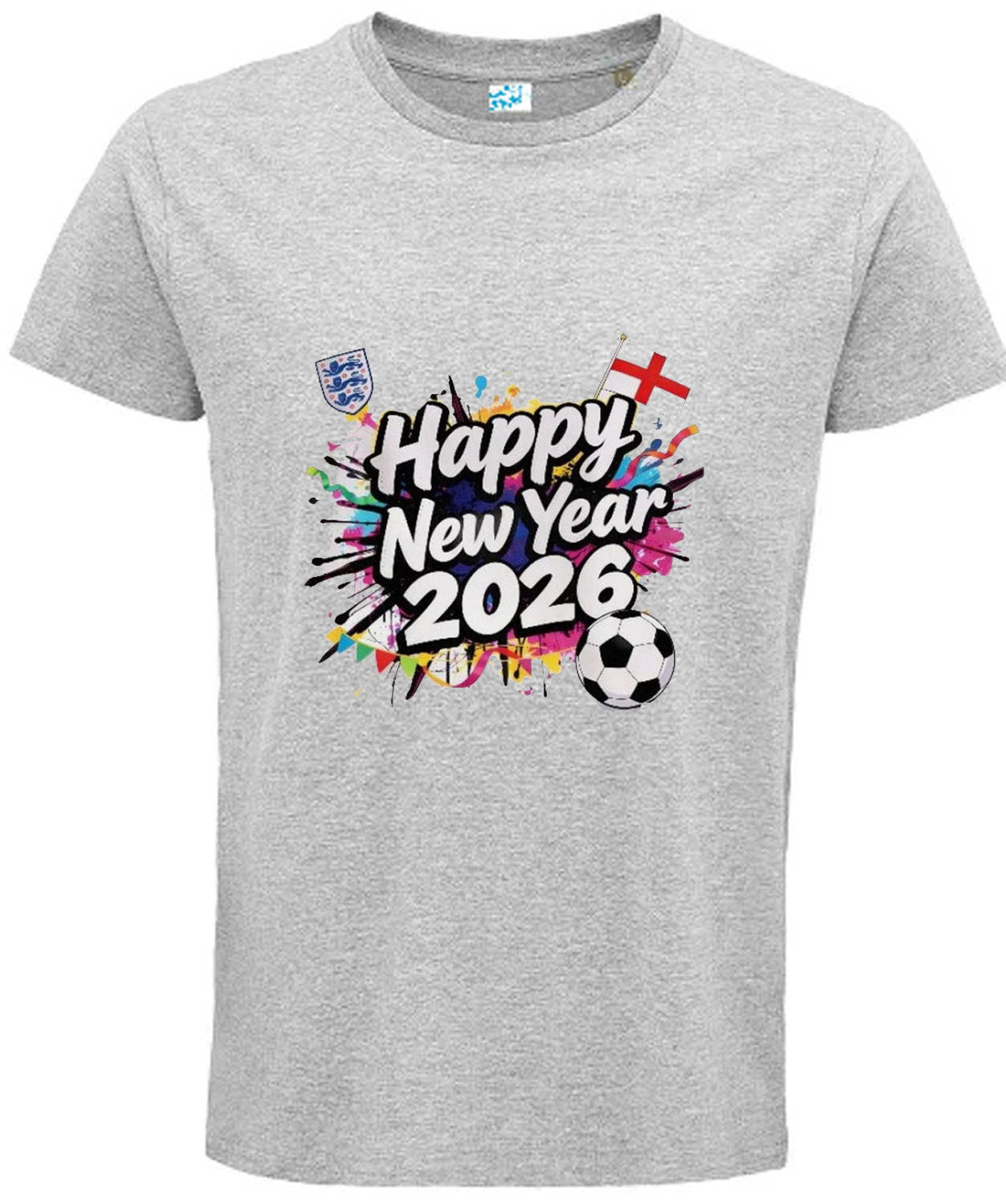 Happy New Year 2026 England Football Celebration Graphic T-Shirt