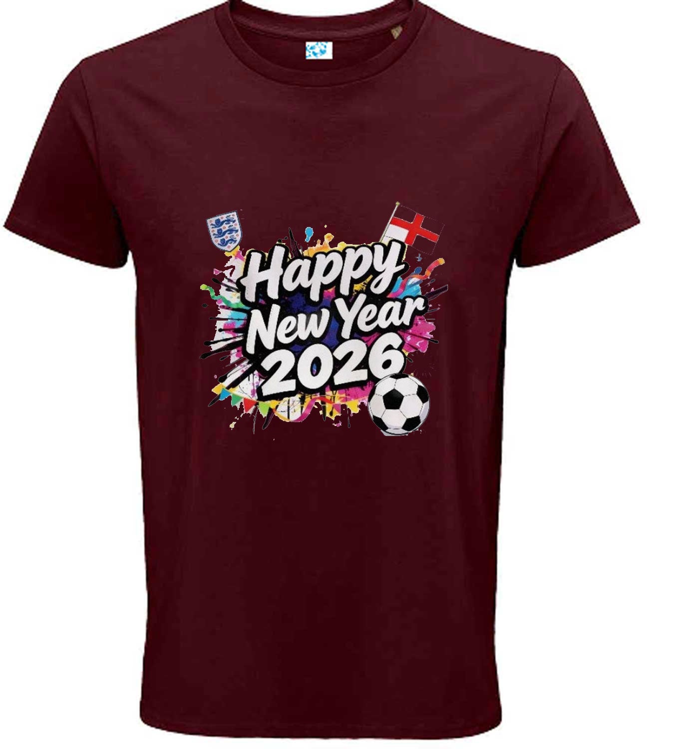 Happy New Year 2026 England Football Celebration Graphic T-Shirt