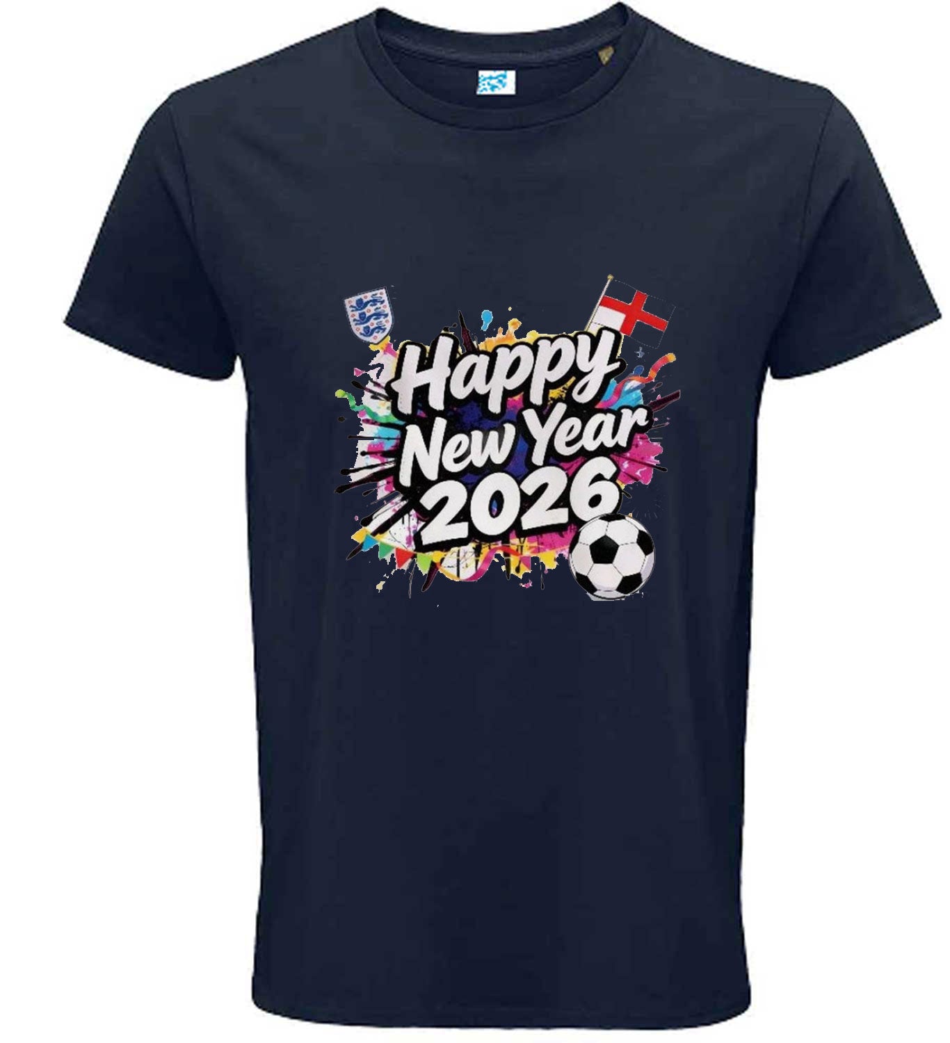 Happy New Year 2026 England Football Celebration Graphic T-Shirt