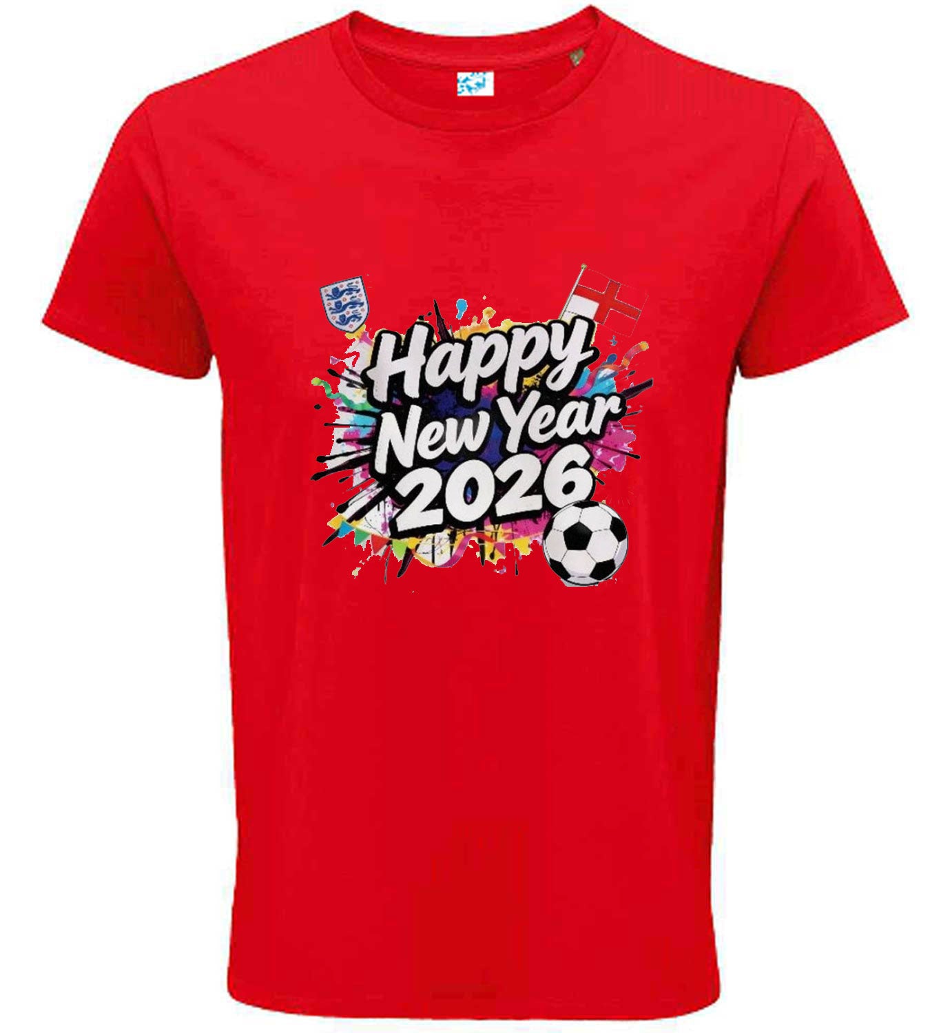Happy New Year 2026 England Football Celebration Graphic T-Shirt