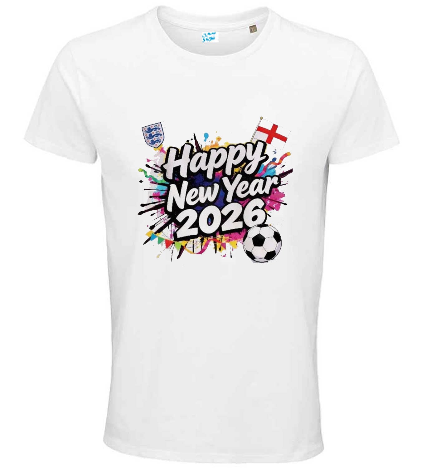 Happy New Year 2026 England Football Celebration Graphic T-Shirt