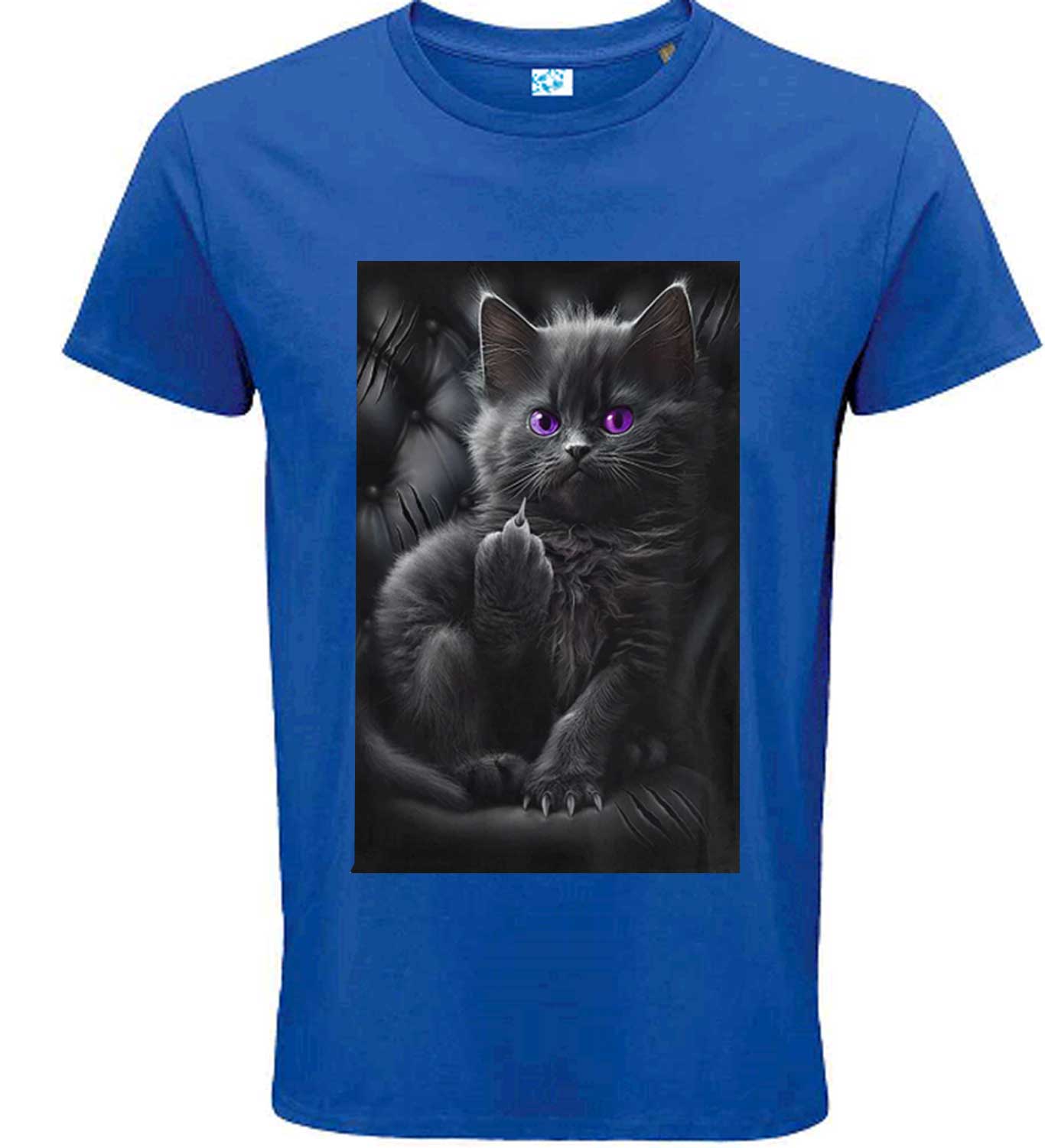 Inspired By SPIRAL DIRECT “Cattitude” T-Shirt – Funny Cute Black Cat with Attitude