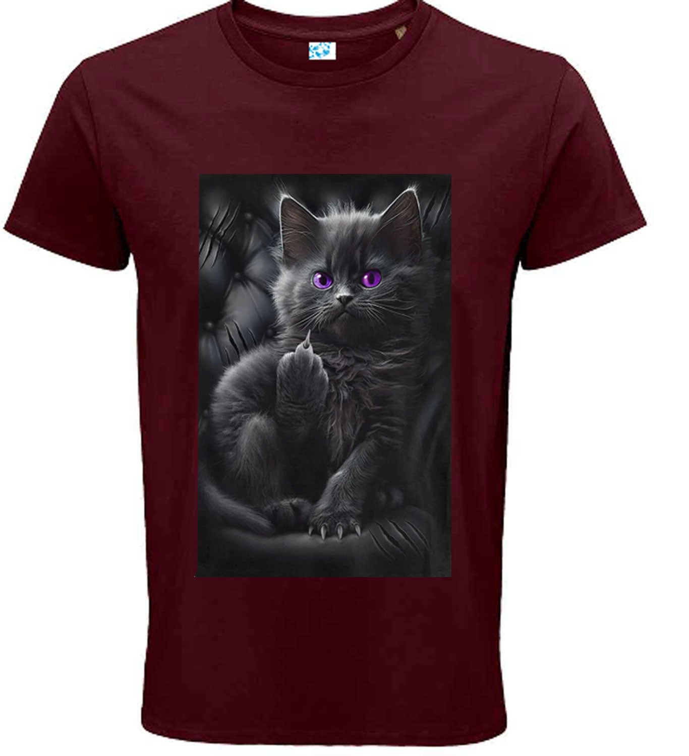 Inspired By SPIRAL DIRECT “Cattitude” T-Shirt – Funny Cute Black Cat with Attitude