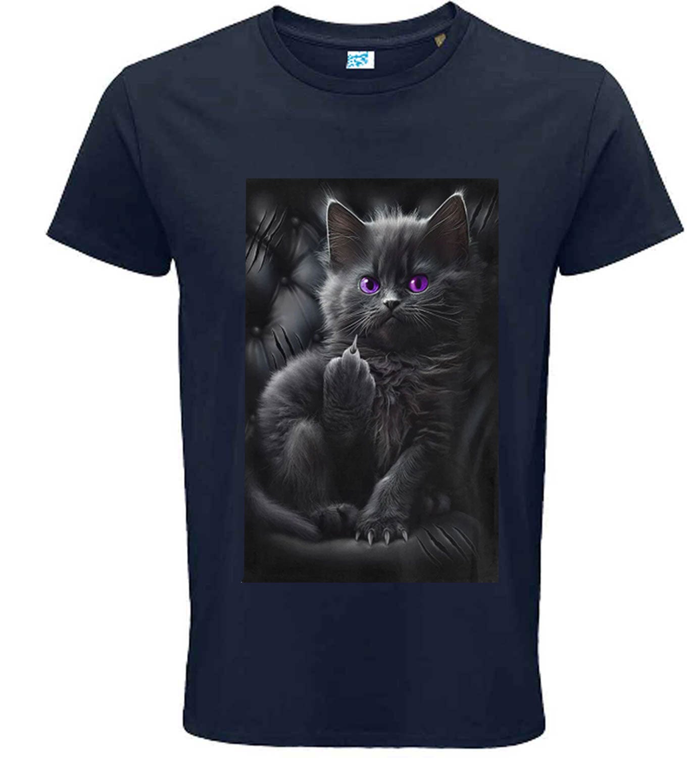 Inspired By SPIRAL DIRECT “Cattitude” T-Shirt – Funny Cute Black Cat with Attitude
