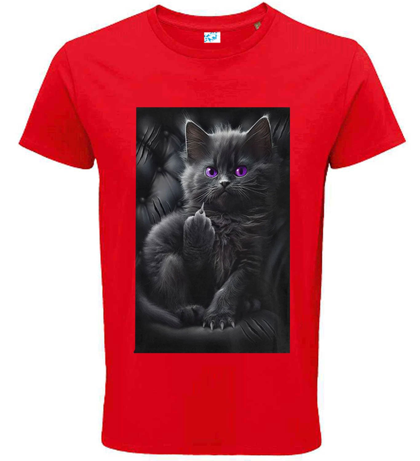 Inspired By SPIRAL DIRECT “Cattitude” T-Shirt – Funny Cute Black Cat with Attitude
