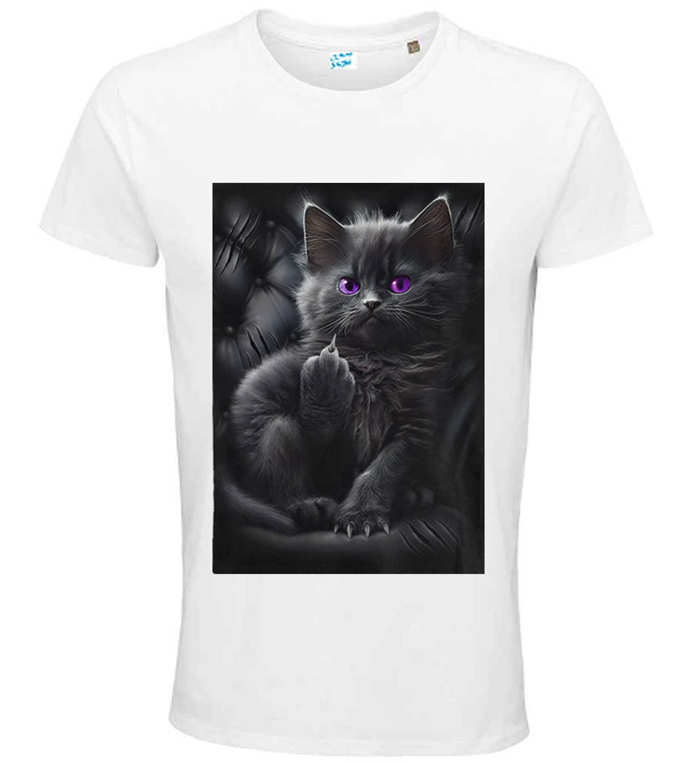 Inspired By SPIRAL DIRECT “Cattitude” T-Shirt – Funny Cute Black Cat with Attitude