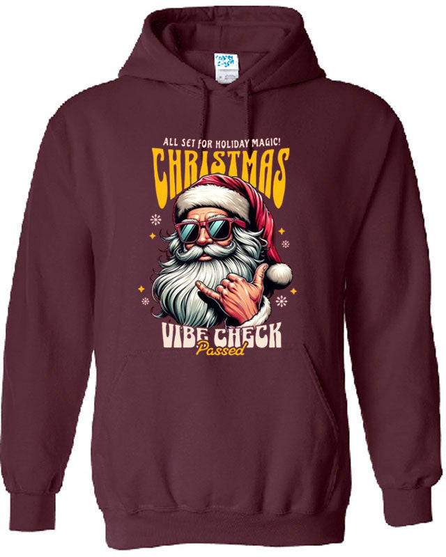 Vibe Check Funny Christmas Hoodies