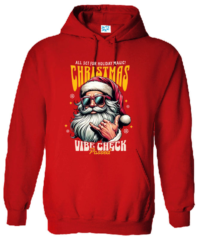 Vibe Check Funny Christmas Hoodies