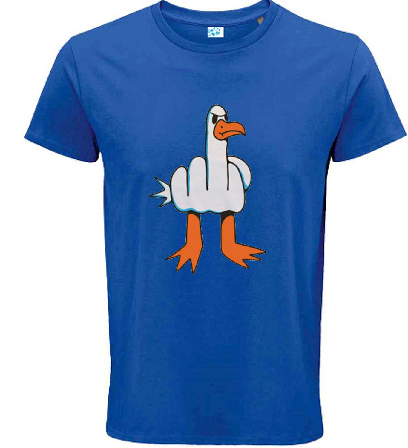 Funny Rude Seagull Graphic T-Shirt for Men – Regular Fit 100% Cotton Tee
