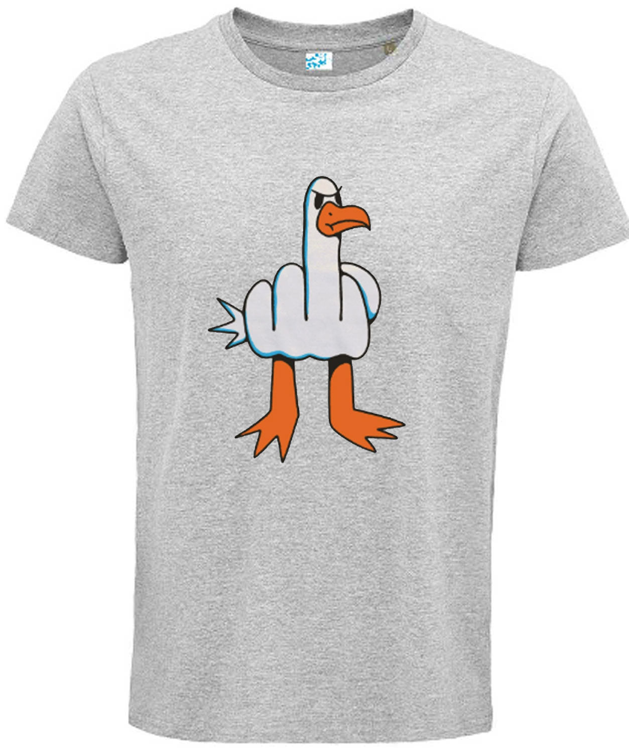 Funny Rude Seagull Graphic T-Shirt for Men – Regular Fit 100% Cotton Tee