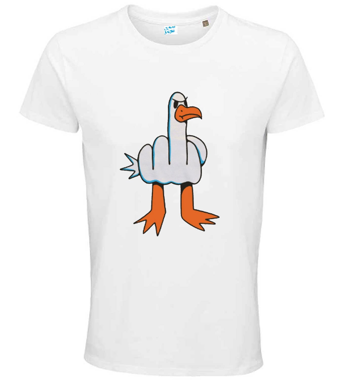 Funny Rude Seagull Graphic T-Shirt for Men – Regular Fit 100% Cotton Tee